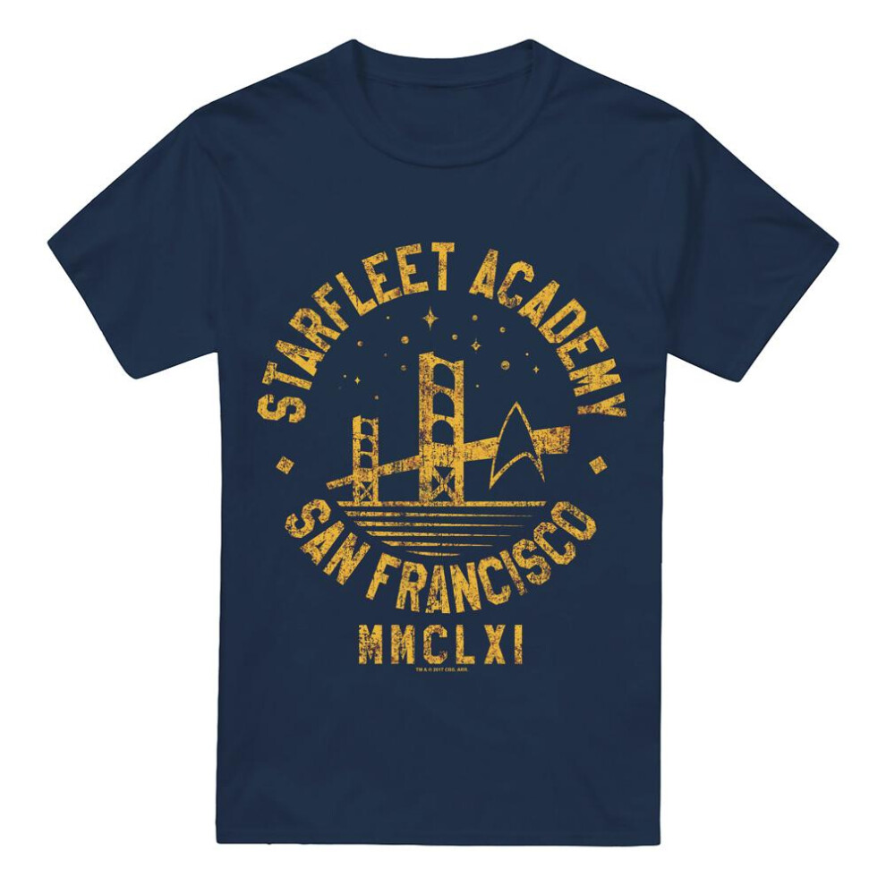 Star Trek (3Xl, Navy) Mens Bridge Collegiate T-Shirt Blue,Multicoloured
