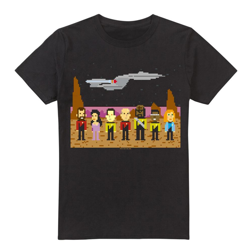 Star Trek (Xxl, ) Mens The Next Generation Trexel Crew T-Shirt Black