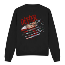 (XL, Black) Dexter Unisex Adult Blood Never Lies 2 Sweatshirt