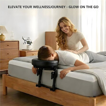 Massage Headrest for Bed Home Mattress Top Massage Kit Adjustable 18" Height SPA  Holder Massage Face Cradle
