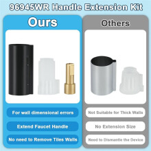 Bathroom 96945WR Handle Extension Kit Replacement for Posi-Temp Single Handle Tub & Shower for Moen 1222 Cartridge
