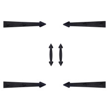 6pcs Magnetic Decorative Garage Door Hardware Kit with Faux Hinges and Handles