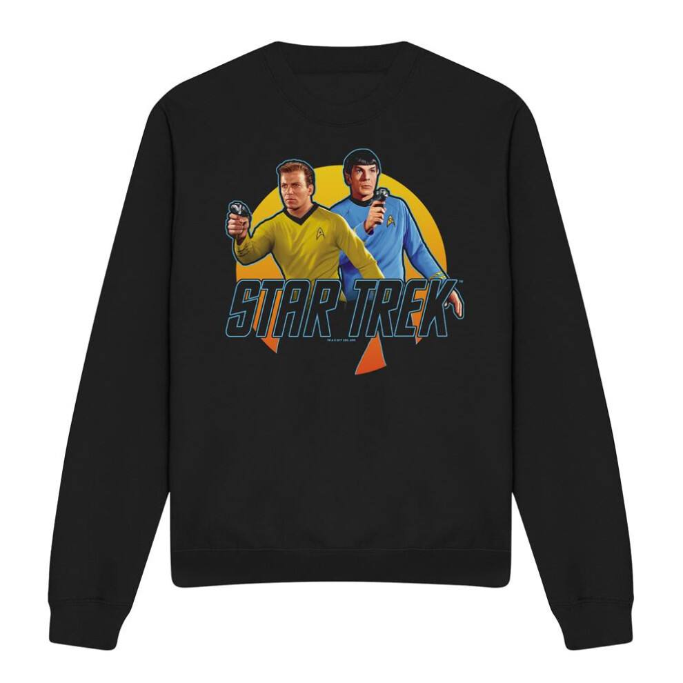 Star Trek (L, ) Unisex Adult Phasers Ready Sweatshirt Black