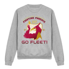 (XL, Sport Heather) Star Trek Unisex Adult Fighting Phoenix Sweatshirt