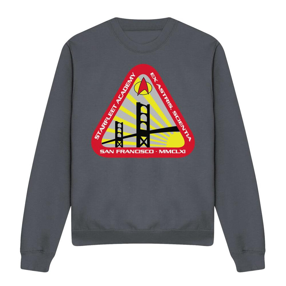 Star Trek (Xxl, Charcoal) Unisex Adult Starfleet Academy Sweatshirt Multicoloured