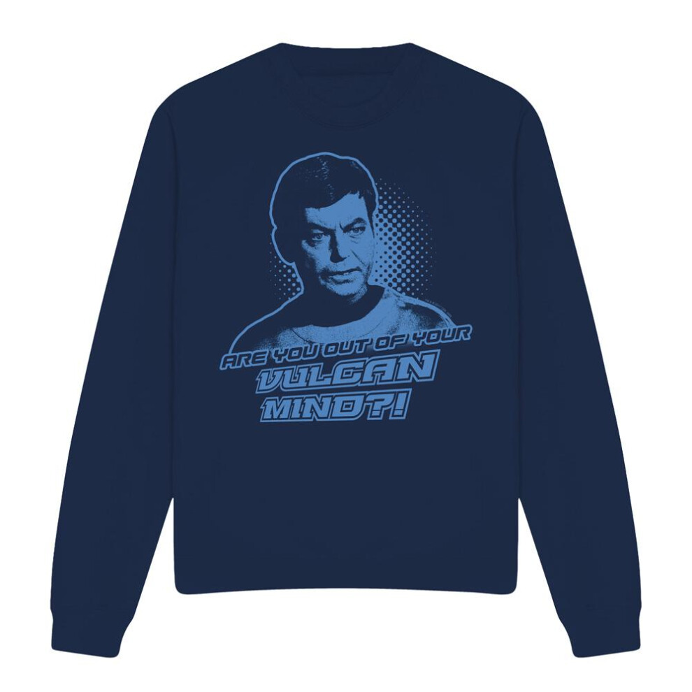 Star Trek (Xl, Navy) Unisex Adult Vulcan Mind Sweatshirt Blue,Multicoloured