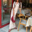 Women'S Short Sleeve Center Ruched Printed Dress White M 5