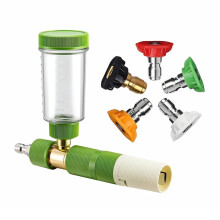 100-Ml-Handschaumkanone mit 1/4"-Schnellanschluss, Hochdruck-Seifenflasche und 5 Düsen für die Autowäsche