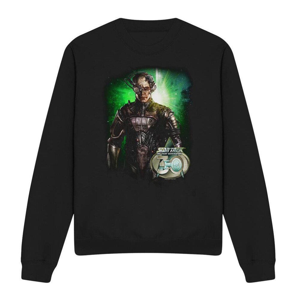 Star Trek (L, ) Unisex Adult Borg 30 Sweatshirt Black