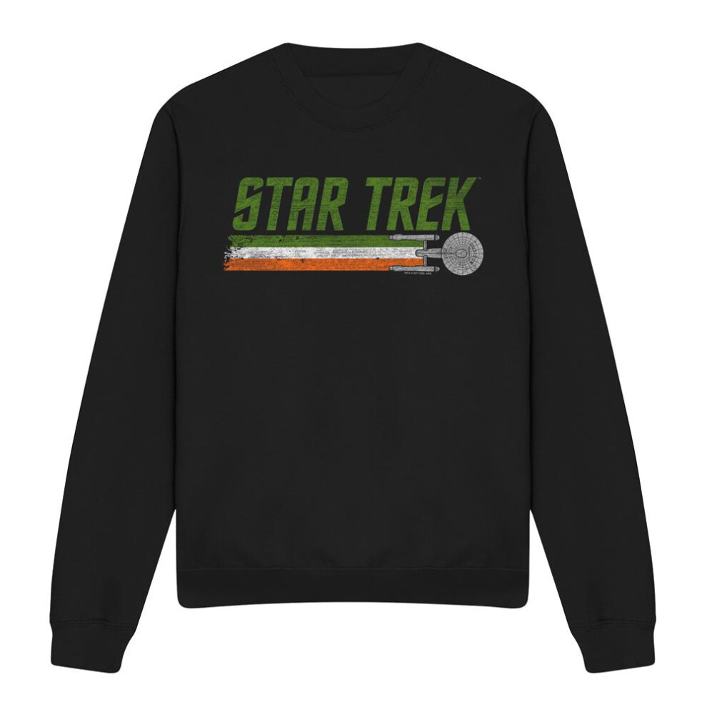 Star Trek (S, ) Unisex Adult Irish Enterprise Sweatshirt Black