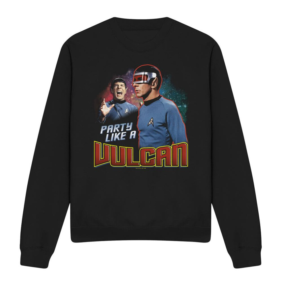 Star Trek (M, ) Unisex Adult Party Like A Vulcan Sweatshirt Black
