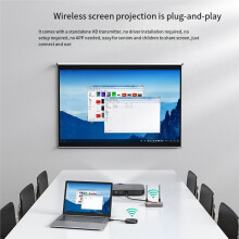 Kit di Estensione Trasmettitore-Ricevitore Wireless Compatibile con , Ricetrasmettitore Video VGA 1080P per TV, Laptop e Proiettore.