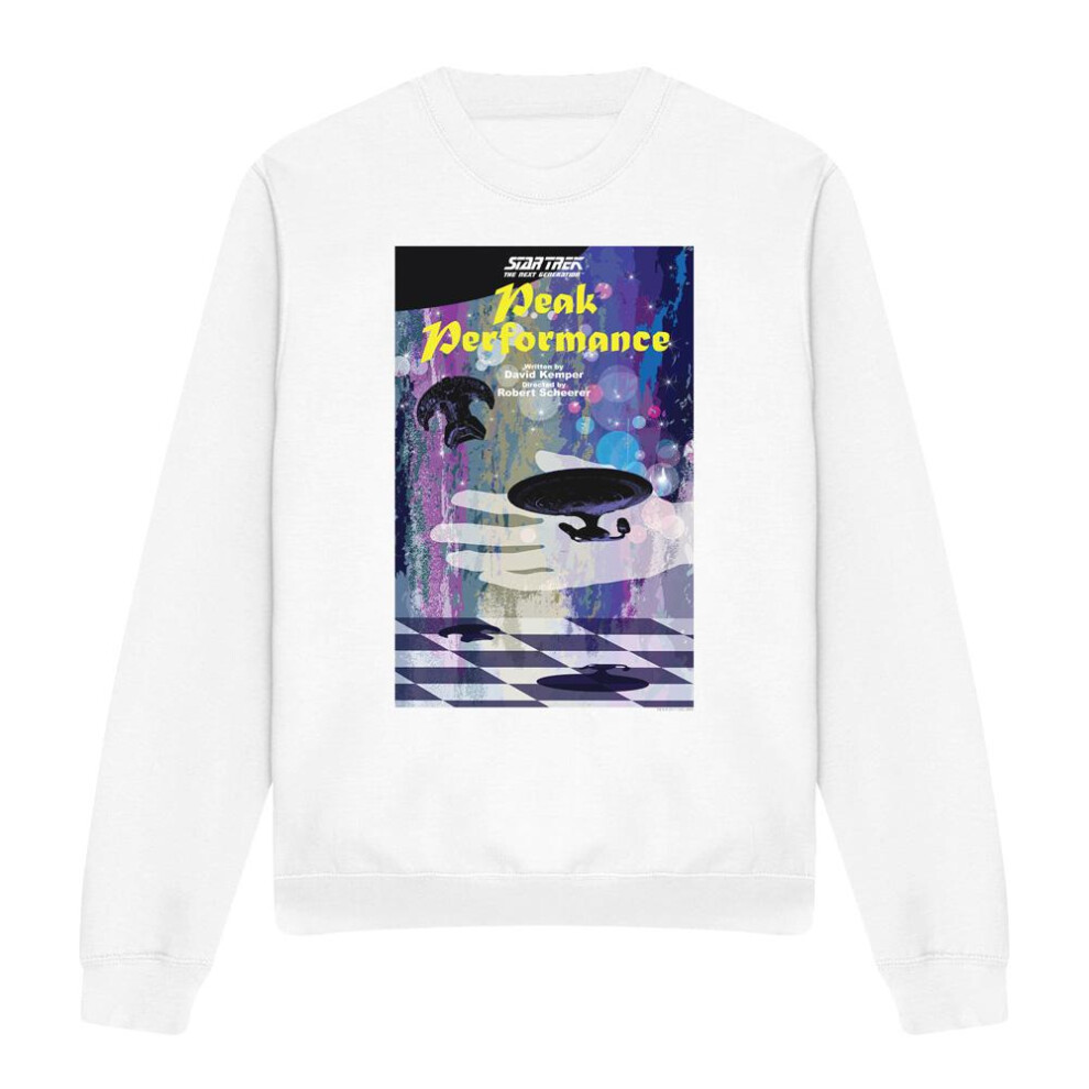 Star Trek (Xxl, ) Unisex Adult The Next Generation Season 2 Episode 21 Sweatshirt White