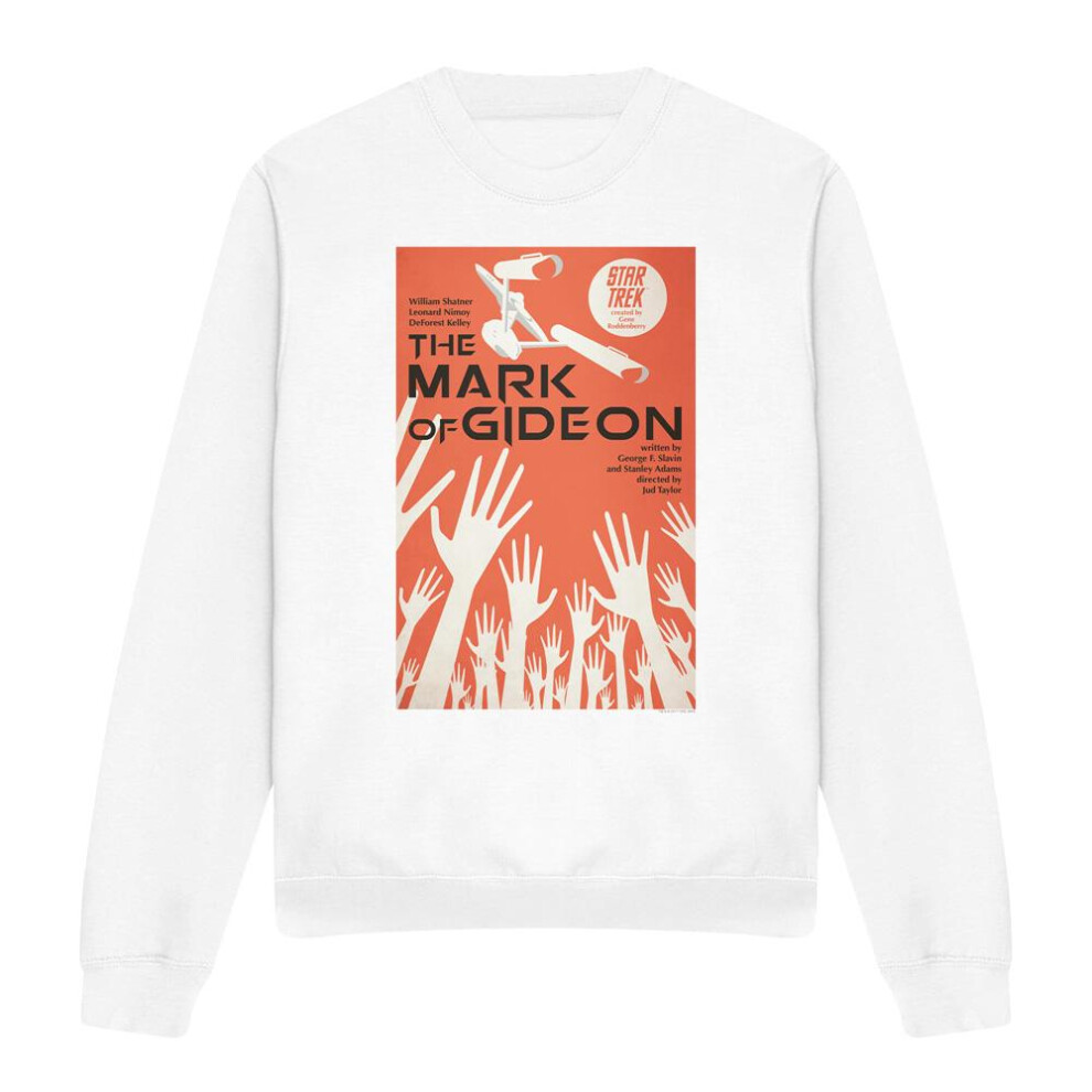 Star Trek (L, ) Unisex Adult The Original Series Episode 71 Sweatshirt White