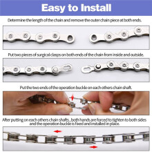 Bike Chain Kit, 6/7/8 Speed Multi-Function Bike Repair Kit, with Chain Breaker Bike Link Plier and Hook Etc Accessories