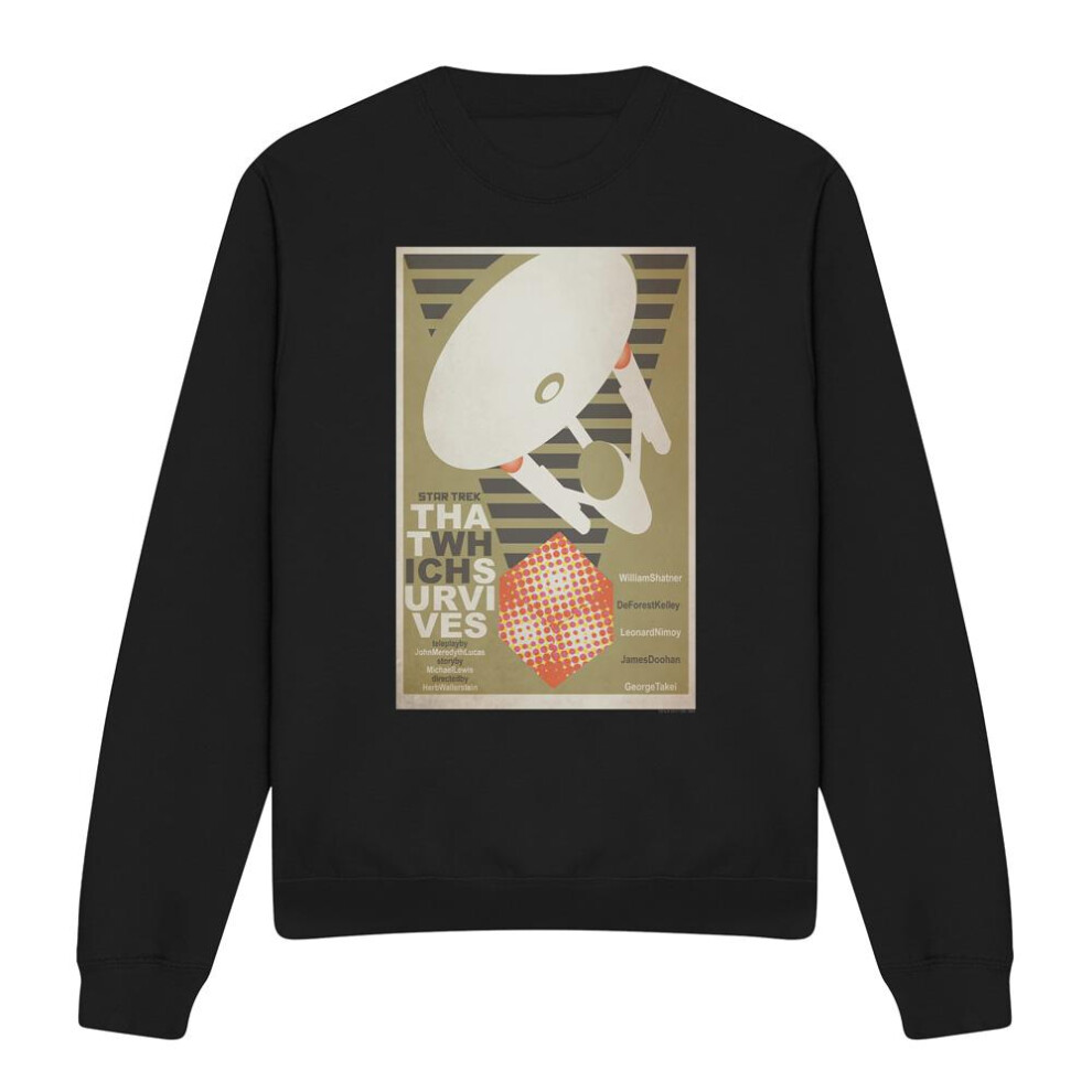 Star Trek (S, ) Unisex Adult The Original Series Episode 72 Sweatshirt Black
