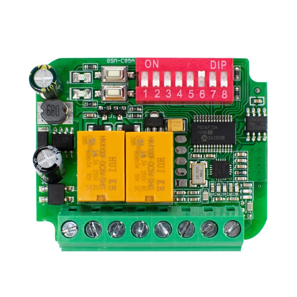 Universal Garage Door Receiver Rolling and Fixed Code & Learning Code Remote Control Controller 2CH Relay