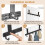 Black Towel Hook, Bathroom Wall Hook Rack with 6 Hooks Bedroom Coat Hook Kitchen Robe Hanger Wall Mount 4