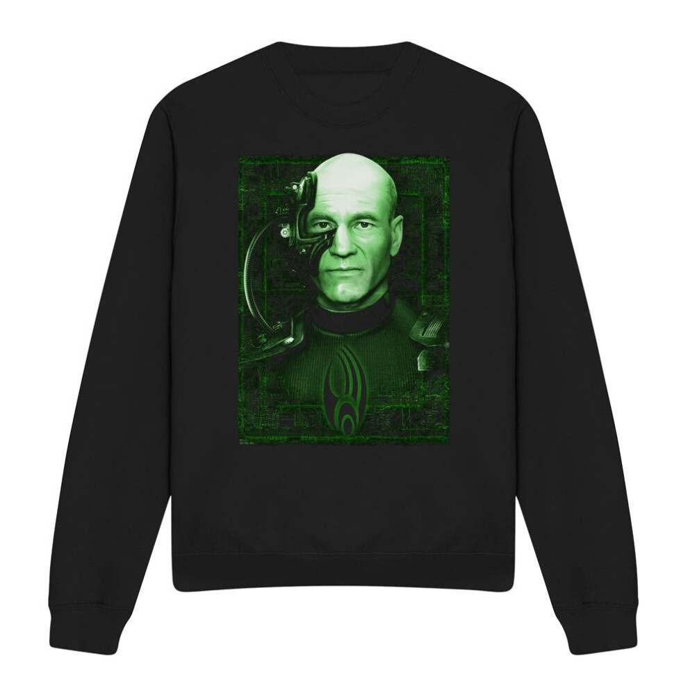 Star Trek (Xxl, ) Unisex Adult Locutus Of Borg Sweatshirt Black