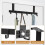 Black Towel Hook, Bathroom Wall Hook Rack with 6 Hooks Bedroom Coat Hook Kitchen Robe Hanger Wall Mount 6