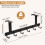 Black Towel Hook, Bathroom Wall Hook Rack with 6 Hooks Bedroom Coat Hook Kitchen Robe Hanger Wall Mount 7