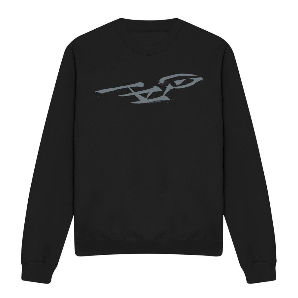 Star Trek (Xl, ) Unisex Adult Bushwork Enterprise Sweatshirt Black