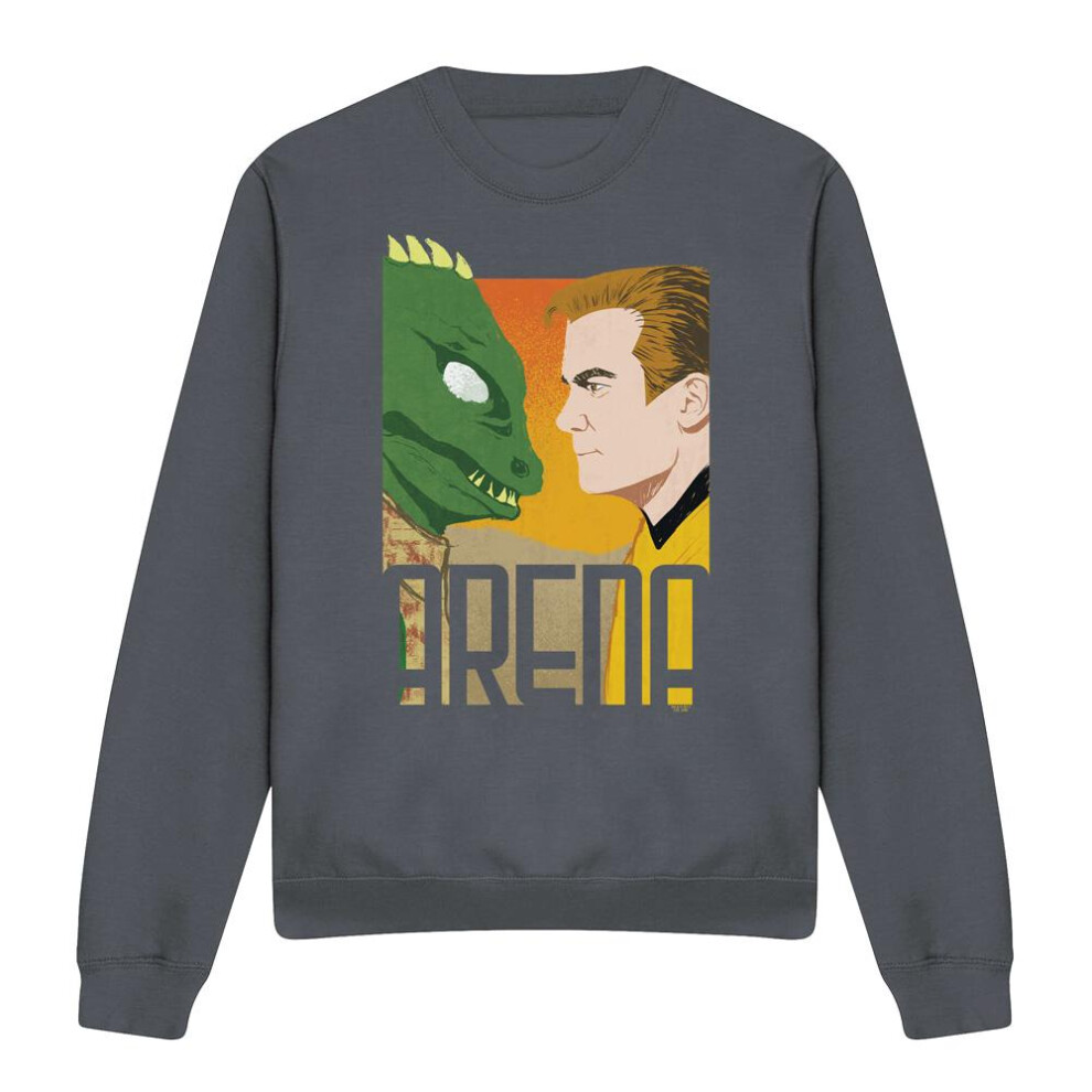 Star Trek (Xxl, Charcoal) Unisex Adult Arena Sweatshirt Multicoloured