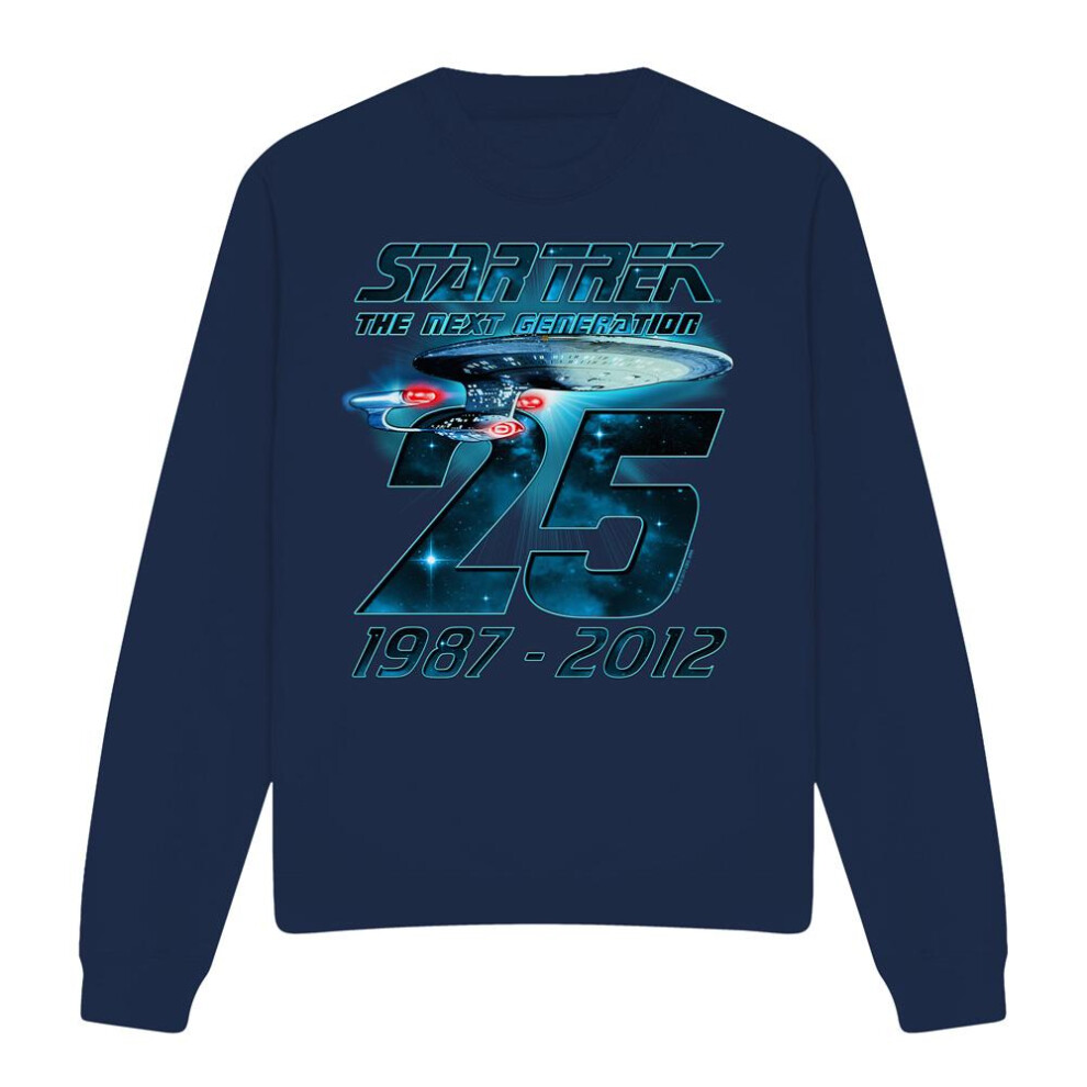 Star Trek (Xxl, Navy) Unisex Adult Enterprise 25 Sweatshirt Blue,Multicoloured