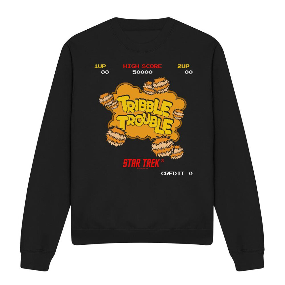 Star Trek (Xl, ) Unisex Adult Tribble Trouble Sweatshirt Black