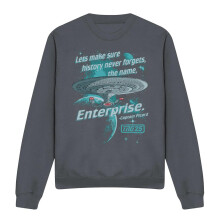 (M, Charcoal) Star Trek Unisex Adult Never Forget Sweatshirt