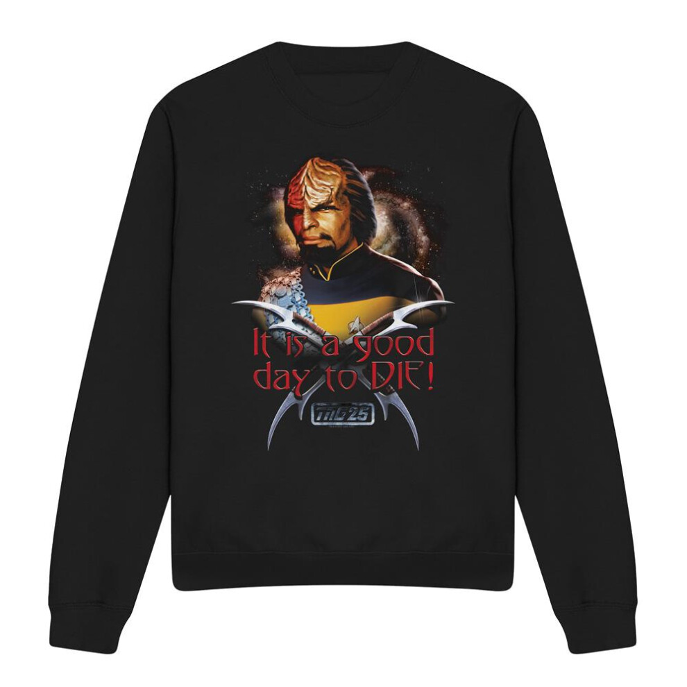 Star Trek (S, Black) Unisex Adult Good Day To Die Sweatshirt