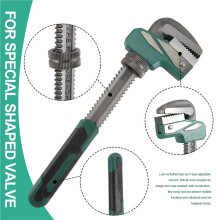 Plumbers Wrench F-Type Pipe Vise Wrench Multi-Functional Speed Wrench with Extension Right Angle for SpecialShaped Valve