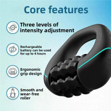 Rolling Percussive Massager Whole Body Fatigue Relief Deep Tissue and Muscle Recovery Rechargeable Powerful 3-Speed