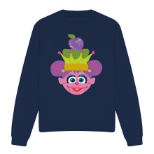 (M, Navy) Sesame Street Unisex Adult Abby Cadabby Nutcracker Christmas Sweatshirt