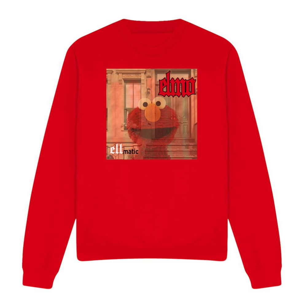 Sesame Street (Xxl, ) Unisex Adult Ellmatic Sweatshirt Red