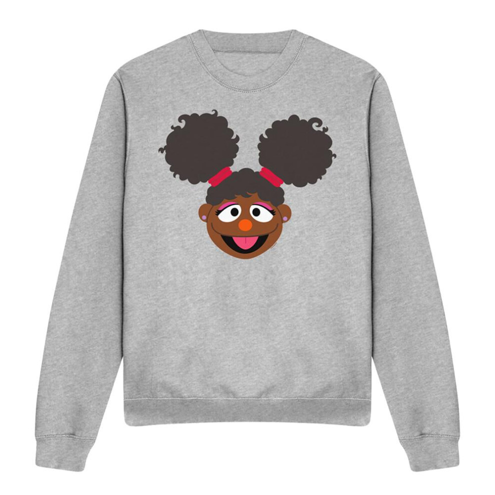 Sesame Street (M, Athletic Heather) Unisex Adult Gabrielle Face Sweatshirt Multicoloured
