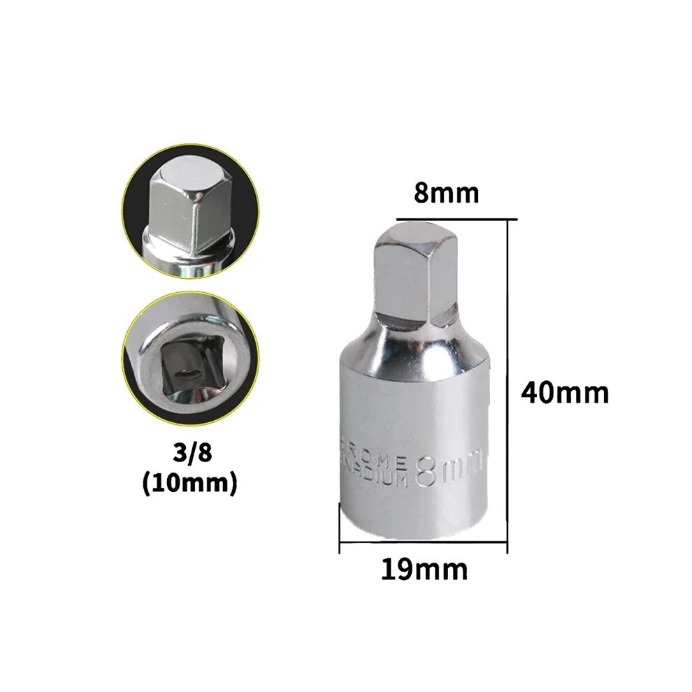 3Pcs Oil Pan Drain Screw Disassembly Wrench Socket S8/S10 And Standard S8 Socket Drain Tool For Citroã«N Fukang 6033536069993