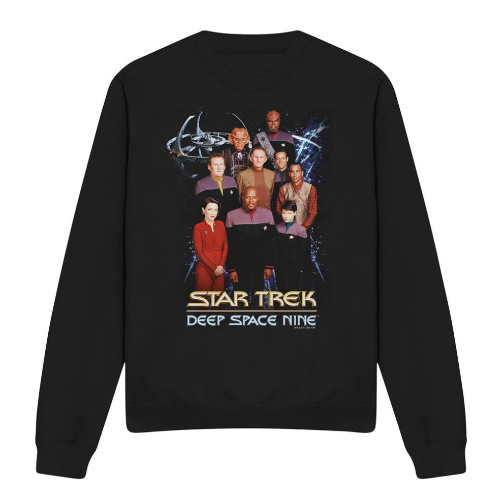 Star Trek (S, ) Unisex Adult Ds9 Crew Sweatshirt Black