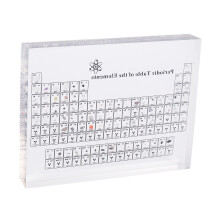 Acrylic Periodic Table Display with Real elements Teaching School Day Birthday Gifts Chemical elements Display Decor