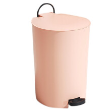 Nordic Style Trash Can with Cover Pedal Mute Slow Drop Anti-Odor for Household Living Room Bathroom Simple()
