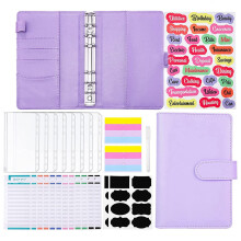 Budget Binder with Zipper Envelopes Cash Envelopes,for Cash with Plastic Binder Pockets,Cash Envelopes for Budgeting D