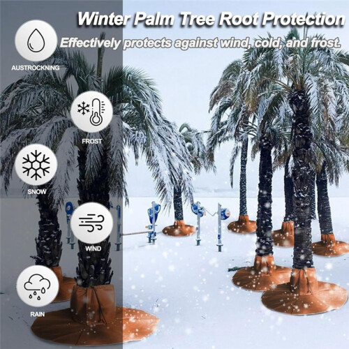 2 Pack Winter Protection for  Trees Root -  Root Protection Bag, Thermal Plant Cover Protector with Drawstring