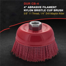 4" Grobkorn-Nylonborstenbecherbürste - Kompatibel, Ideal für Vorbereitung und Rostentfernung