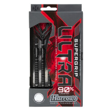 (28g, Black/Red) Harrows Supergrip Ultra Tungsten Darts Set (Pack of 3)