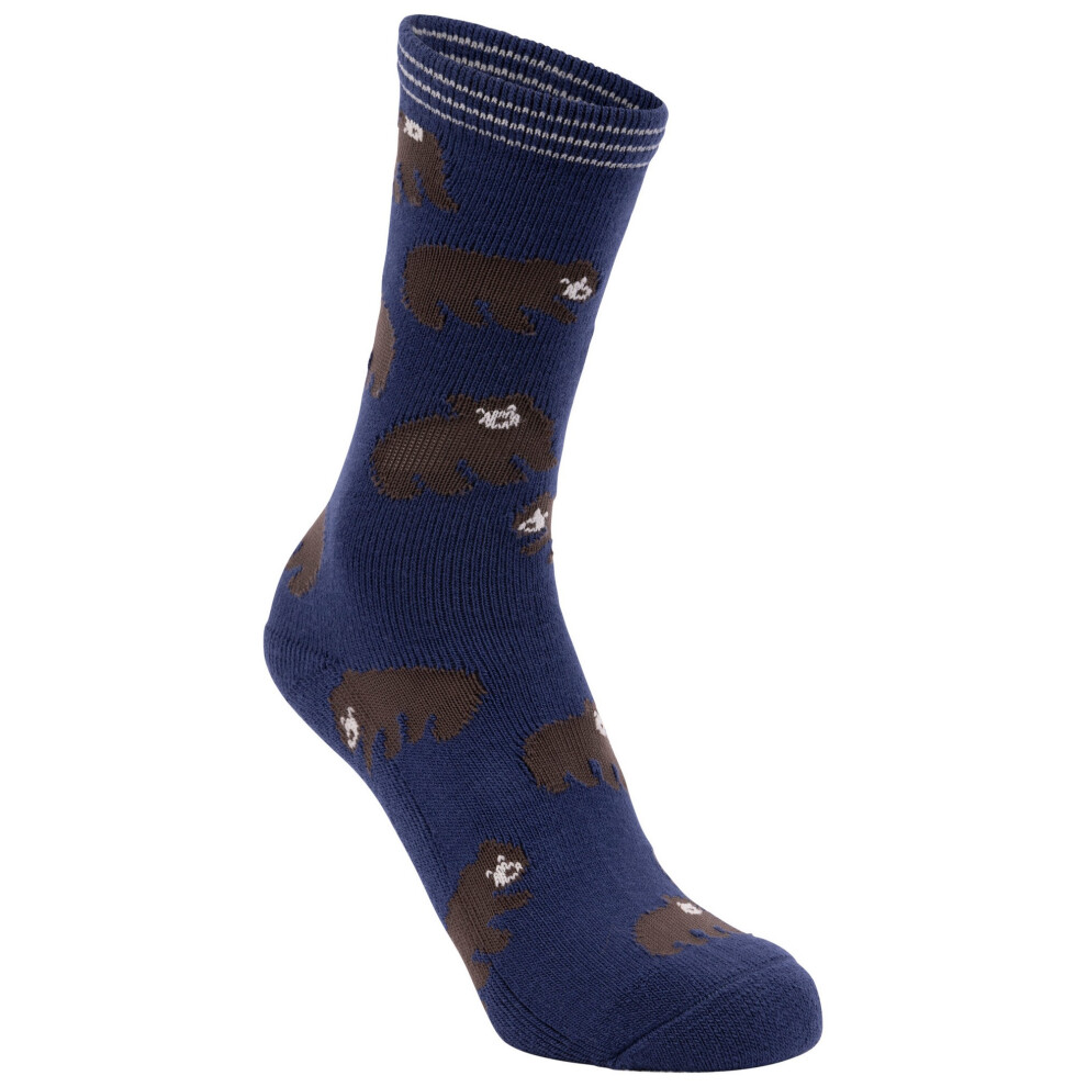 Trespass (12 Uk Child-3 Uk, Navy) Childrens/Kids Wildlife Deer Socks