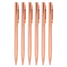 Penne un Sfera Retrattili Metalliche Sottili-Oro Rosa,Bel Regalo per Studenti Universitari nel Uniforme Insegnanti Matrimonio Natale,Punto