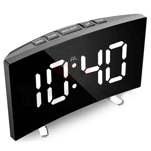 Electronic Alarms Clock Digital LED Large Display Mirror Electronic Clock Digital Alarms Clock LED Mirror Clocks 2