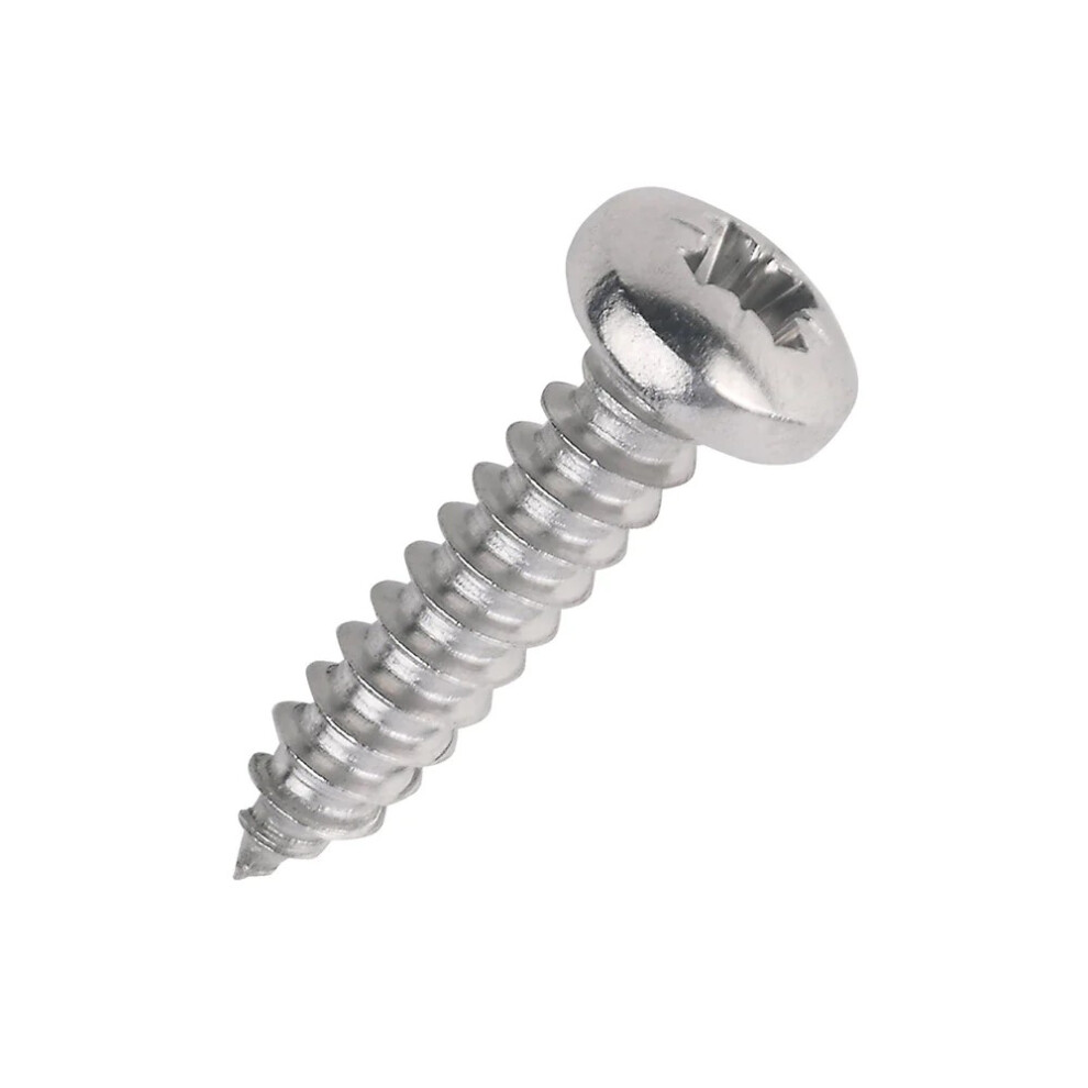 Securpak Zinc Plated Pozi, Pan Self Tapping Screws (Pack Of 20) 5063417928683