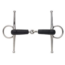 (5.5in, Black/Silver) Shires Horse Full Cheek Snaffle Bit