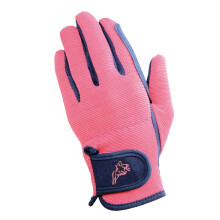 (L, Navy/Raspberry) Hy5 Children/Kids Every Day Two Tone Riding Gloves